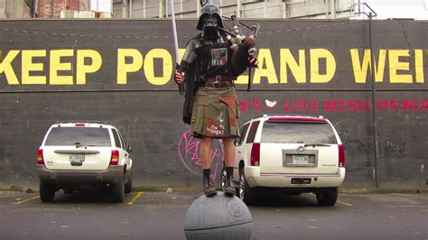 Guy Dresses As Darth Vader And Rolls Around On A Death Star Playing