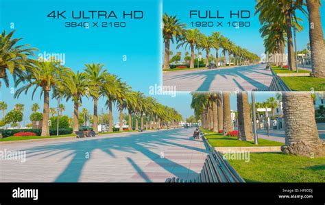 Compare Video Standards 4k Ultra Hd Vs Full Hd Stock Photo Alamy