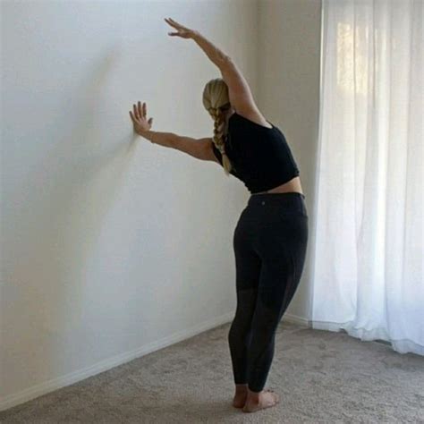 Wall Side Bend Exercise How To Workout Trainer By Skimble