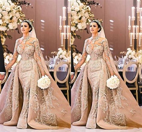 When it comes to choosing. Arabic Dubai Gorgeous High Neck Long Sleeve Wedding Dress ...
