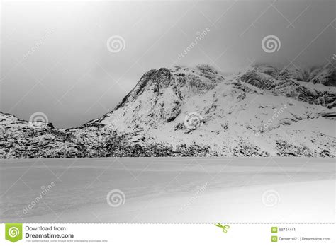 Storvatnet Lake Lofoten Islands Norway Stock Image Image Of