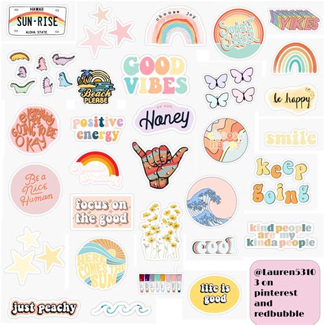 Aesthetic stickers to print out. Cute Colorful Stickers | Print stickers, Iphone case ...