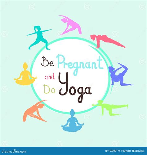 Prenatal Yoga Class Color Vector Poster Template Stock Vector