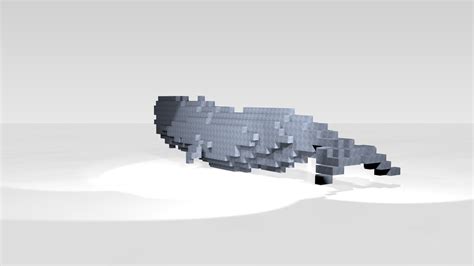 Whale Voxel 3d Model Cgtrader