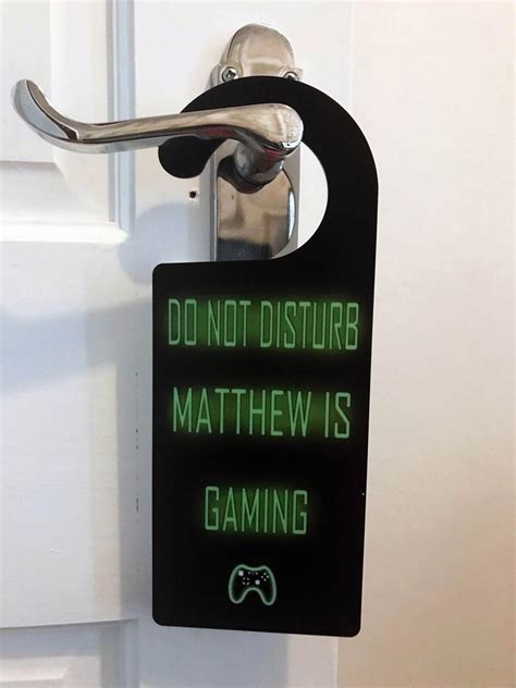 Gaming Door Hangergaming Door Signt For Gamerteenager Etsy