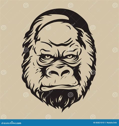 Silhouette Gorilla Logo Flat Design Gorilla Silhouette Cartoon
