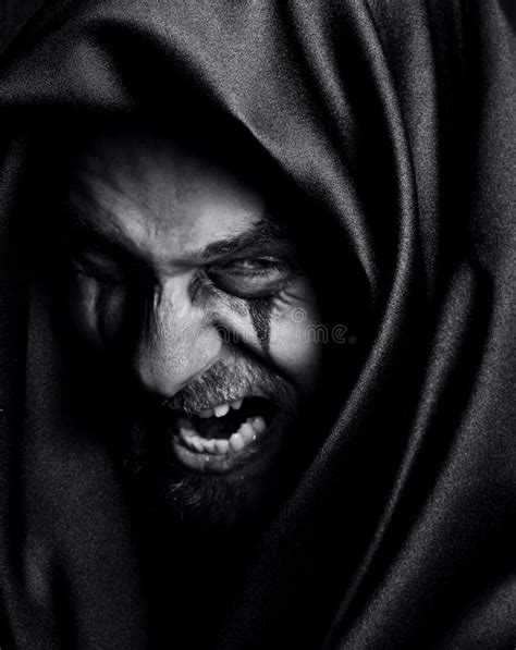 Rage Of Angry Evil Spooky Malefic Man Stock Photo Image Of Grim