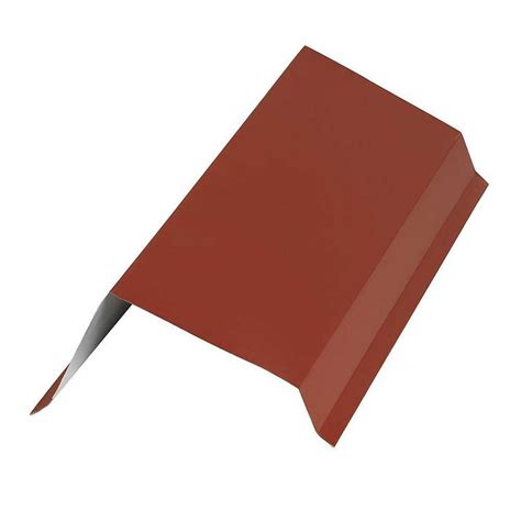 6 5 in x 10 ft galvanized 26 gauge steel gable rake roof flashing in barn red 31097 the home