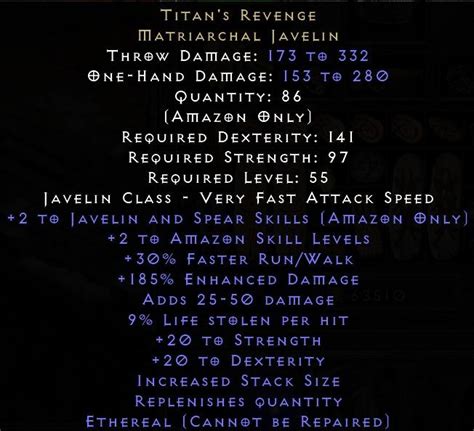 D2r Diablo 2 Resurrected Ethethereal Titan Revenge Upgraded To