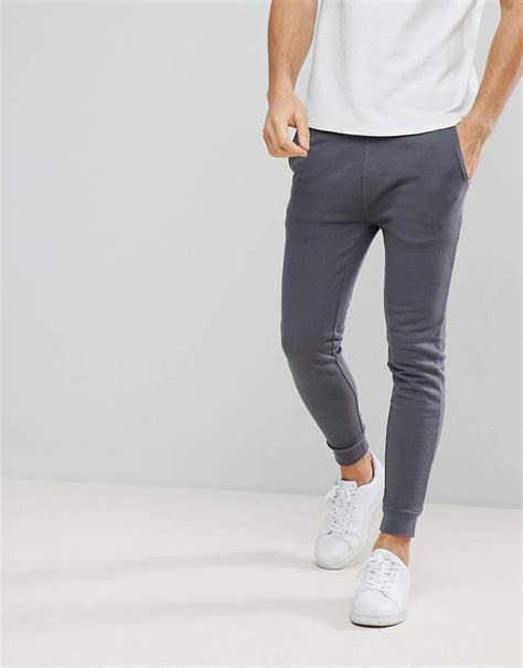 Asos Super Skinny Joggers In Washed Gray Skinny Joggers Super Skinny