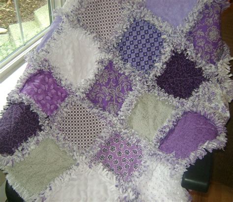 Pretty Purple And Lavender Rag Quilt Baby To Adult