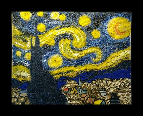 Reinterpretación De La Noche Estrellada De Van Gogh Realizada Con