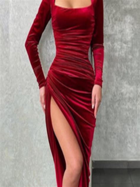 Buy Urbanic Women Red Bodycon Maxi Party Dress Dresses For Women