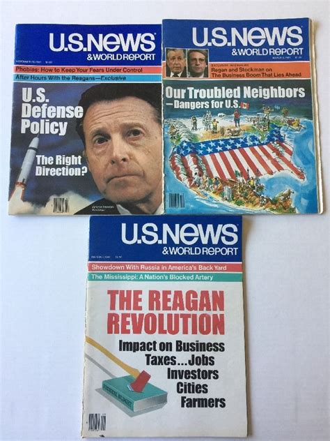 Us News And World Report Magazine 1981 Regan Stockman Weinberger Russia Jobs Taxes New World