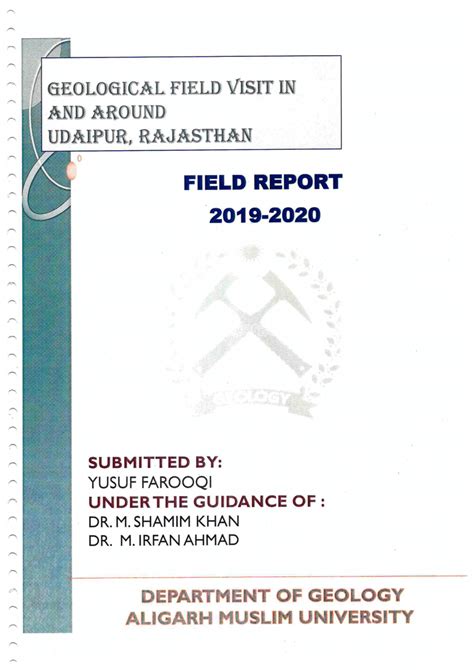 Pdf Geological Field Visit In And Around Udaipur Rajasthan Field Report