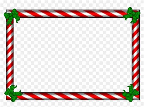 Festive Christmas Candy Cane Border Clip Art