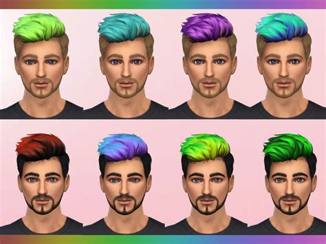 The Sims Resource Wings Os0508 Male Hair Vibrant Recolors