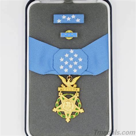 Cased Us Usa Medal Of Honor Navy Moh Ribbon Bar Order Badge Ww12