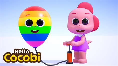 Learn Colors With Rainbow Balloons🌈videos For Kids Hello Cocobi Youtube