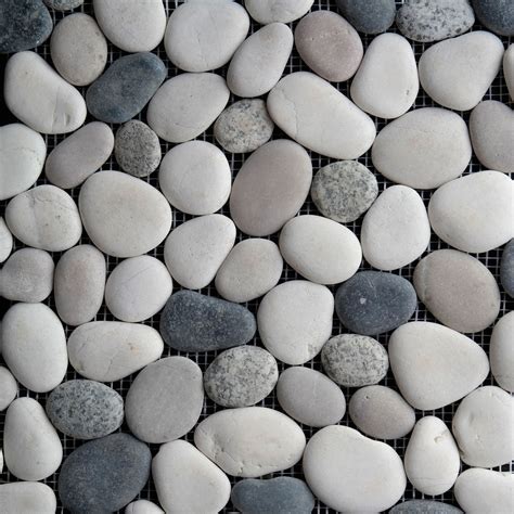 Mixed Color Stone Pebble Mosaic