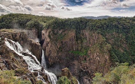 Waterfalls Landscape Waterfall Barron Falls Australia Hd Wallpaper