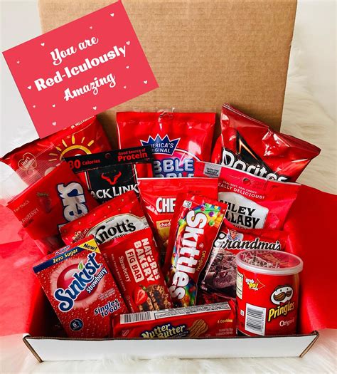 Red Care Package Care Package Thinking Of You Package T Etsy In