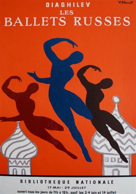 Ballets Russes De Diaghilev Par Bernard Villemot Ballet Posters