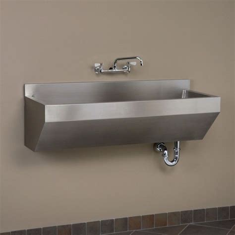 Stainless Trough Sink Commercial Free Wallpaper
