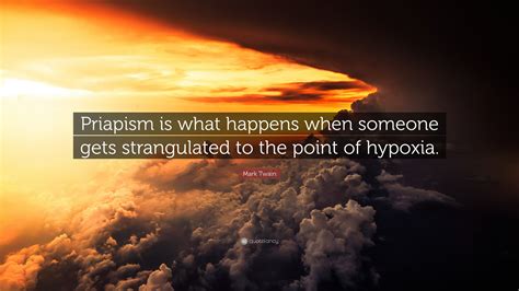 Mark Twain Quote “priapism Is What Happens When Someone Gets Strangulated To The Point Of Hypoxia ”