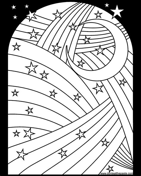 Star Moon Coloring Page Moon And Stars Coloring Pages Printable