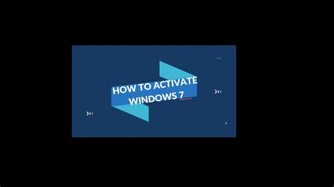 How To Activate Windows 7 Youtube