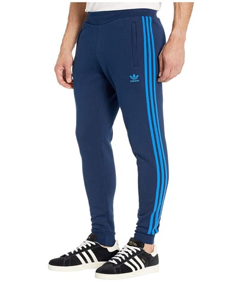 Adidas Originals Cotton 3 Stripes Pants In Navy Blue For Men Lyst