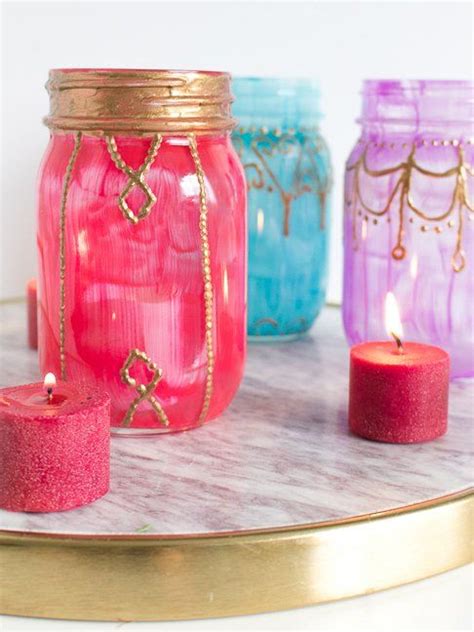 make diy moroccan style lanterns from old mason jars mason jars crafts with glass jars mason