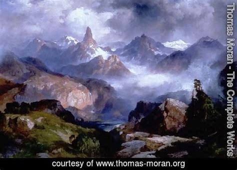 Index Peak Yellowstone National Park By Thomas Moran Oil Painting