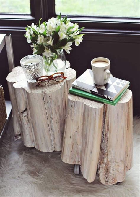 39 Spectacular Tree Logs Ideas For Cozy Households Diy Side Table