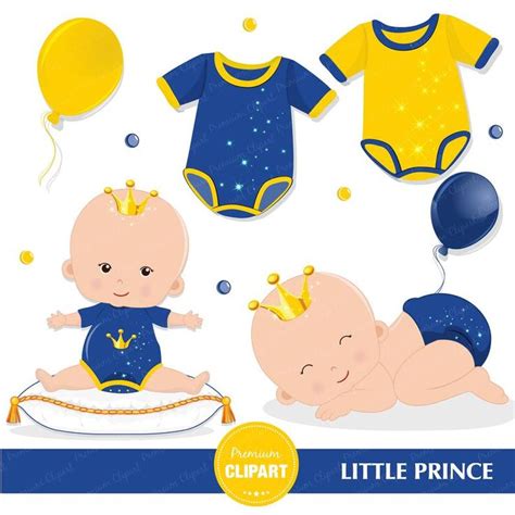 Prince Baby Shower Clipart Baby Prince Clipart Prince Baby Etsy In