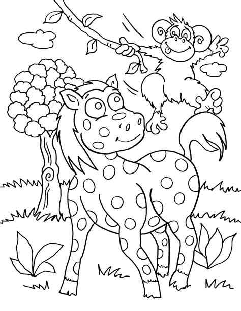 Coloring Animal Pages Farm Print Animals Printable Kids Sheets Book