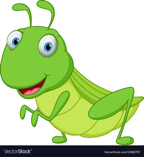 Grasshopper Cartoon Simple