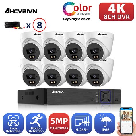 AHCVBIVN cámara de visión nocturna a todo color IP66 domo de 5mp CCTV