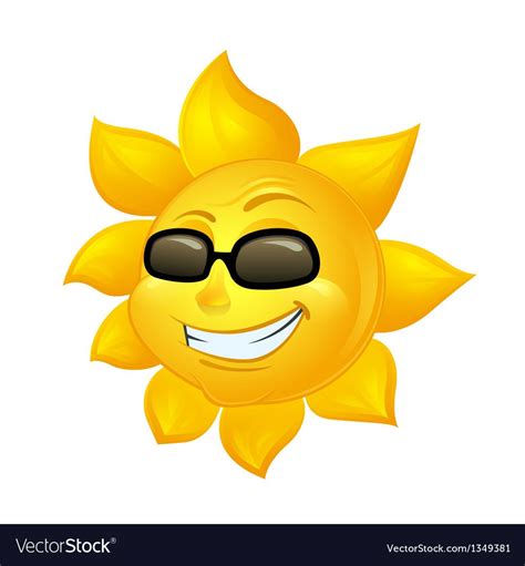 Cartoon Sun In Sunglasses Royalty Free Vector Image Free Vector Images