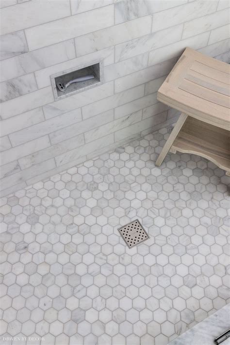 Hexagon Marble Shower Floor Tile Lashanda Strong