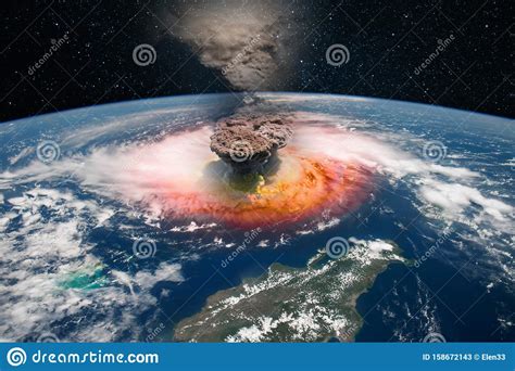 Epicentro De Uma Explosão Nuclear Armado Para O Planeta Terra Imagem