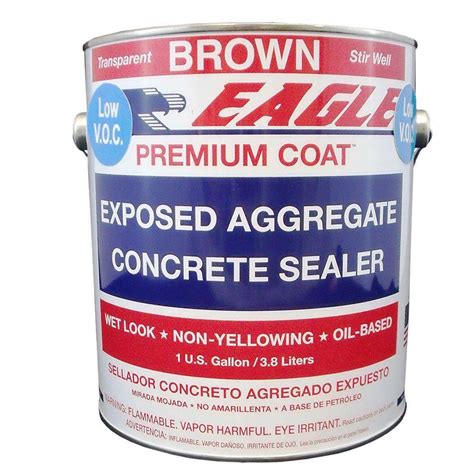 Eagle 1 Gal Brown Wet Look Solvent Based Low Voc Aggregate Concrete