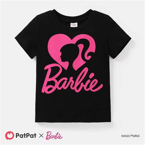 Barbie Mommy And Me Cotton Short Sleeve Heart And Letter Print Short
