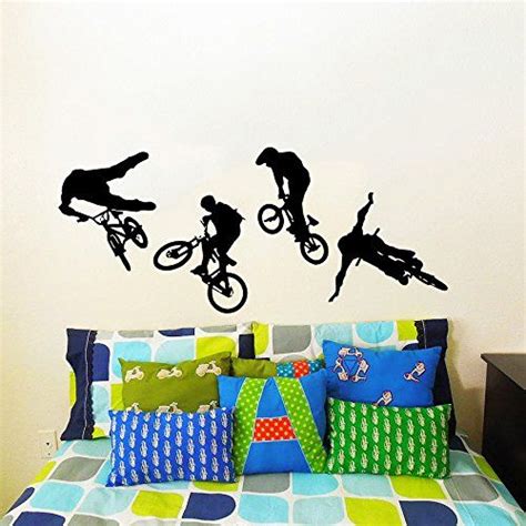 Wall Decals Jump Bike Cyclist Bmx Freestyle Jumping Extreme Sports T