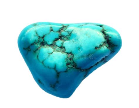 Turquoise Mineral Gemstone Isolated On White Background Stock Image