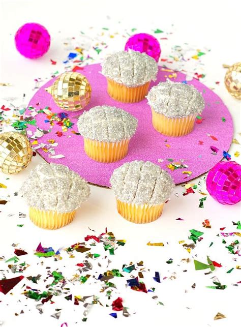 How To Make Disco Ball Cupcakes Nye Party Disco Party Mini Cupcakes