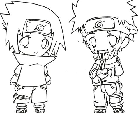 Naruto Y Sasuke Chibi Para Colorear Imprimir E Dibujar Dibujos Porn