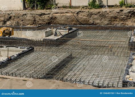 Framework For The Foundation Of The Building Stock Photo Image Of