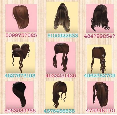 Simply pick and choose the ones that you like. not mine :) in 2020 | Brown hair id, Roblox pictures, Roblox codes